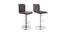 Cadbury Handrest Swivel Leatherette Bar Stool in Black Colour-black (Brown Finish) by Urban Ladder - - 