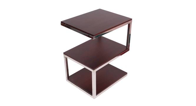 Maude Side  Table (Ss Polish & Matte Walnut Finish) by Urban Ladder - - 