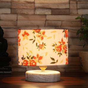 Asher Multicolor Cotton Table Lamp With White Brushed Wood Base-image-19