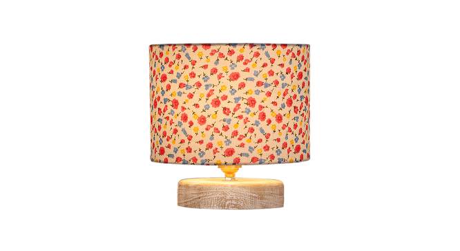 River Multicolor Cotton Table Lamp With White Brushed Wood Base by Urban Ladder - Design 1 Side View - 735788