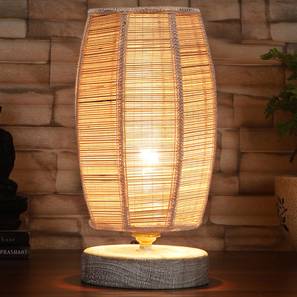 devansh Logan Dholak Bamboo Table Lamp With White Brushed Wood Base-picture-10