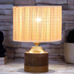Alaina Round Bamboo Table lamp with Natural Wood Base-image-47