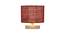 Quinn Maroon Jute Table Lamp With White Brushed Wood Base (Maroon) by Urban Ladder - Design 1 Side View - 735884
