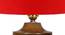 Ava Red Cotton Table Lamp With Natural Wood Base (Red) by Urban Ladder - Ground View Design 1 - 735930