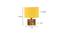 Corinna Yellow Cotton Table Lamp With Natural Wood Base (Yellow) by Urban Ladder - Design 1 Dimension - 735938