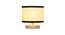 Avery White & Black Cotton Table Lamp With White Brushed Wood Base by Urban Ladder - Design 1 Side View - 735954