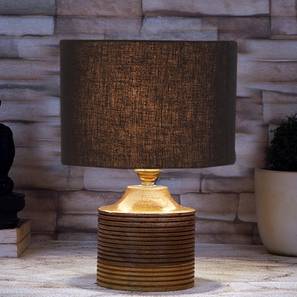 devansh Rowan Black Cotton Table Lamp With Natural Wood Base-picture-16