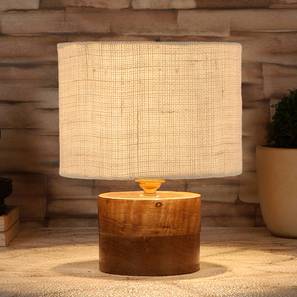 devansh Daenerys White Jute Table Lamp With Natural Wood Base-picture-20