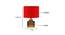 Ava Red Cotton Table Lamp With Natural Wood Base (Red) by Urban Ladder - Design 1 Dimension - 736013