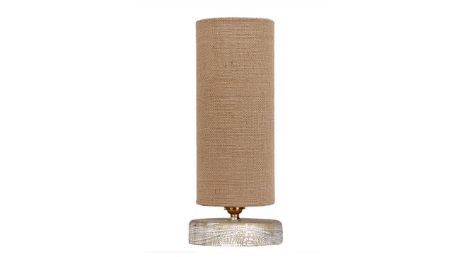 Chase Beige Jute Table Lamp With White Brushed Wood Base (Beige) by Urban Ladder - Front View Design 1 - 736018