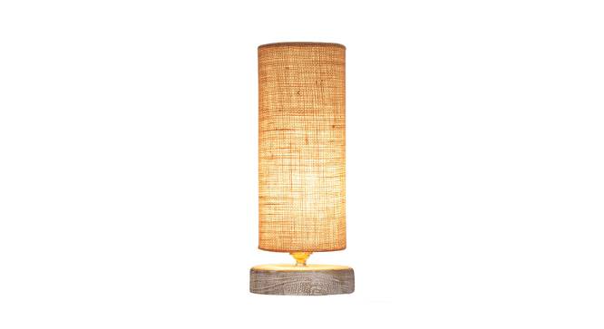 Chase Beige Jute Table Lamp With White Brushed Wood Base (Beige) by Urban Ladder - Design 1 Side View - 736055