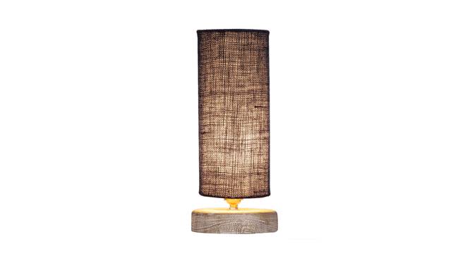 Walter Blue Jute Table Lamp With White Brushed Wood Base (Blue) by Urban Ladder - Design 1 Side View - 736057