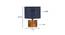 Damia Blue Jute Table Lamp With Natural Wood Base (Blue) by Urban Ladder - Design 1 Dimension - 736104