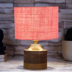devansh Amaya Pink Jute Table Lamp With Natural Wood Base-picture-10