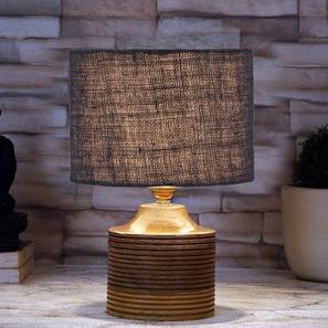 Grayson Blue Jute table lamp with Natural Wood Base-image-38
