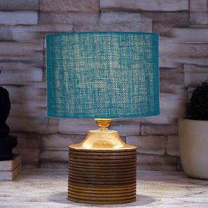 devansh Reese Turquoise Jute Lamp With Natural Wood Base-picture-10
