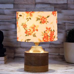 Table Lamps Design Ethan Multicolor Cotton Table Lamp With Natural Wood Base