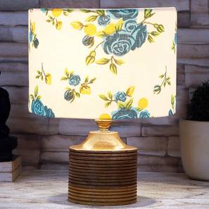 Ayla Multicolor Cotton Table Lamp With Natural Wood Base-image-32