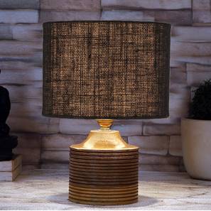 devansh Cinderella Black Jute Table Lamp With Natural Wood Base-picture-25