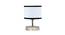 Rocco White & Black Cotton Table Lamp With White Brushed Wood Base by Urban Ladder - Front View Design 1 - 736160