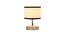 Rocco White & Black Cotton Table Lamp With White Brushed Wood Base by Urban Ladder - Design 1 Side View - 736198