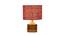 Millie Maroon Jute Table Lamp With Natural Wood Base (Maroon) by Urban Ladder - Design 1 Side View - 736203