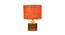 Circe Orange Jute Table Lamp With Natural Wood Base (Orange) by Urban Ladder - Design 1 Side View - 736211