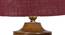 Millie Maroon Jute Table Lamp With Natural Wood Base (Maroon) by Urban Ladder - Ground View Design 1 - 736240