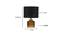 Cinderella Black Jute Table Lamp With Natural Wood Base (Black) by Urban Ladder - Design 1 Dimension - 736283