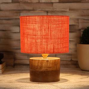 Derenik Orange Jute Table Lamp With Natural Wood Base-image-36