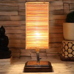 devansh Eliot Square Bamboo Table Lamp With Brown Wood Base-picture-15