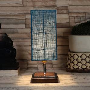 Emmett Turquoise Jute Lamp With Square Brown Wood Base-image-31