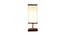 Elske White & Black Cotton Table Lamp With Square Brown Wood Base by Urban Ladder - Design 1 Side View - 736412