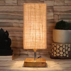 devansh Faulkner Beige Jute Table Lamp With Square Natural Wood Base-picture-19