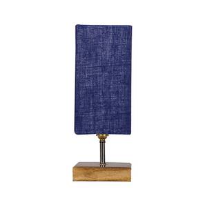 Fitzgerald Blue Jute Table Lamp With Square Natural Wood Base-image-38