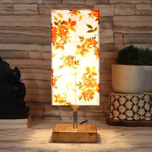 devansh Flynn Multicolor Cotton Table Lamp With Square Natural Wood Base-picture-14