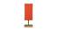 Estella Orange Cotton Table Lamp With Square Natural Wood Base (Orange) by Urban Ladder - Design 1 Side View - 736515