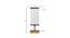 Eulalie White & Black Cotton Table Lamp With Square Natural Wood Base by Urban Ladder - Design 1 Dimension - 736569