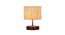 Tyler White Jute Table Lamp With Brown Wood Base (White) by Urban Ladder - Design 1 Side View - 736622