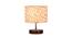 Wyatt Multicolor Cotton Table Lamp With Brown Wood Base by Urban Ladder - Design 1 Side View - 736624