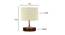 Tyler White Jute Table Lamp With Brown Wood Base (White) by Urban Ladder - Design 1 Dimension - 736662