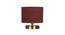 Dirnt Maroon Jute Table Lamp With Gold Wood Base (Maroon) by Urban Ladder - Front View Design 1 - 736706
