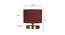 Dirnt Maroon Jute Table Lamp With Gold Wood Base (Maroon) by Urban Ladder - Design 1 Dimension - 736761