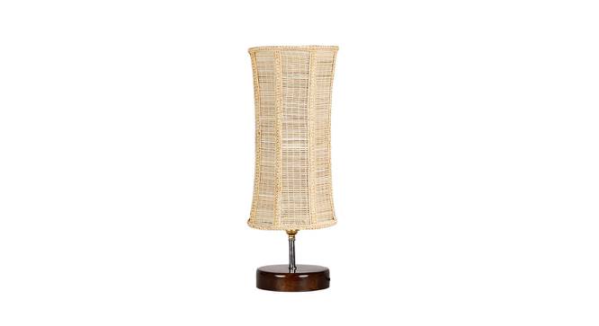Kosmo Damru Bamboo Table Lamp With Brown Wood Base (Beige) by Urban Ladder - Front View Design 1 - 736784