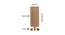 Jax Round Bamboo Table Lamp With Gold Wood Base (Beige) by Urban Ladder - Design 1 Dimension - 736852