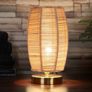 devansh Toby Dholak Bamboo Table Lamp With Gold Wood Base-picture-14