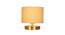 Louie Off-White Cotton Table Lamp With Gold Wood Base (White) by Urban Ladder - Design 1 Side View - 736907