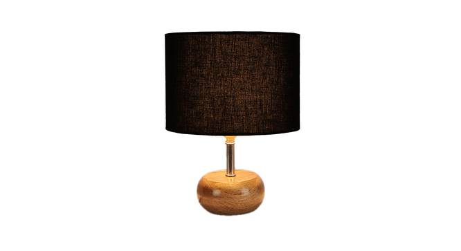 Callie Black Cotton & Solid Wood Table Lamp (Black) by Urban Ladder - Design 1 Side View - 736969