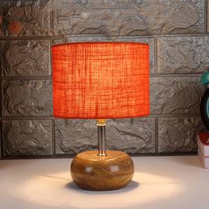 June Orange jute & solid wood table lamp-image-44