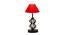 Octavia Red Cotton Table Lamp With Iron Base (Red) by Urban Ladder - Design 1 Side View - 737049